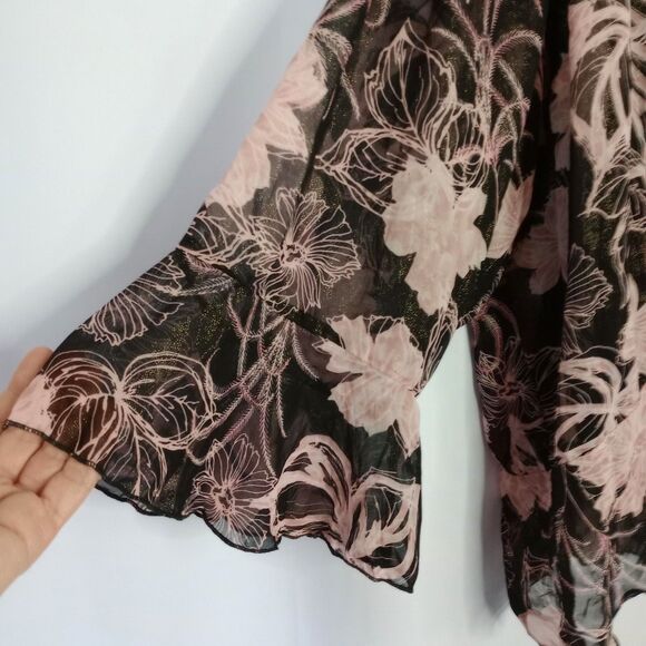 ⭐ Studio 1940 Open Front 2 pc Lightweight Cardigan Set Floral Women Plus 26/28W - Picture 4 of 10